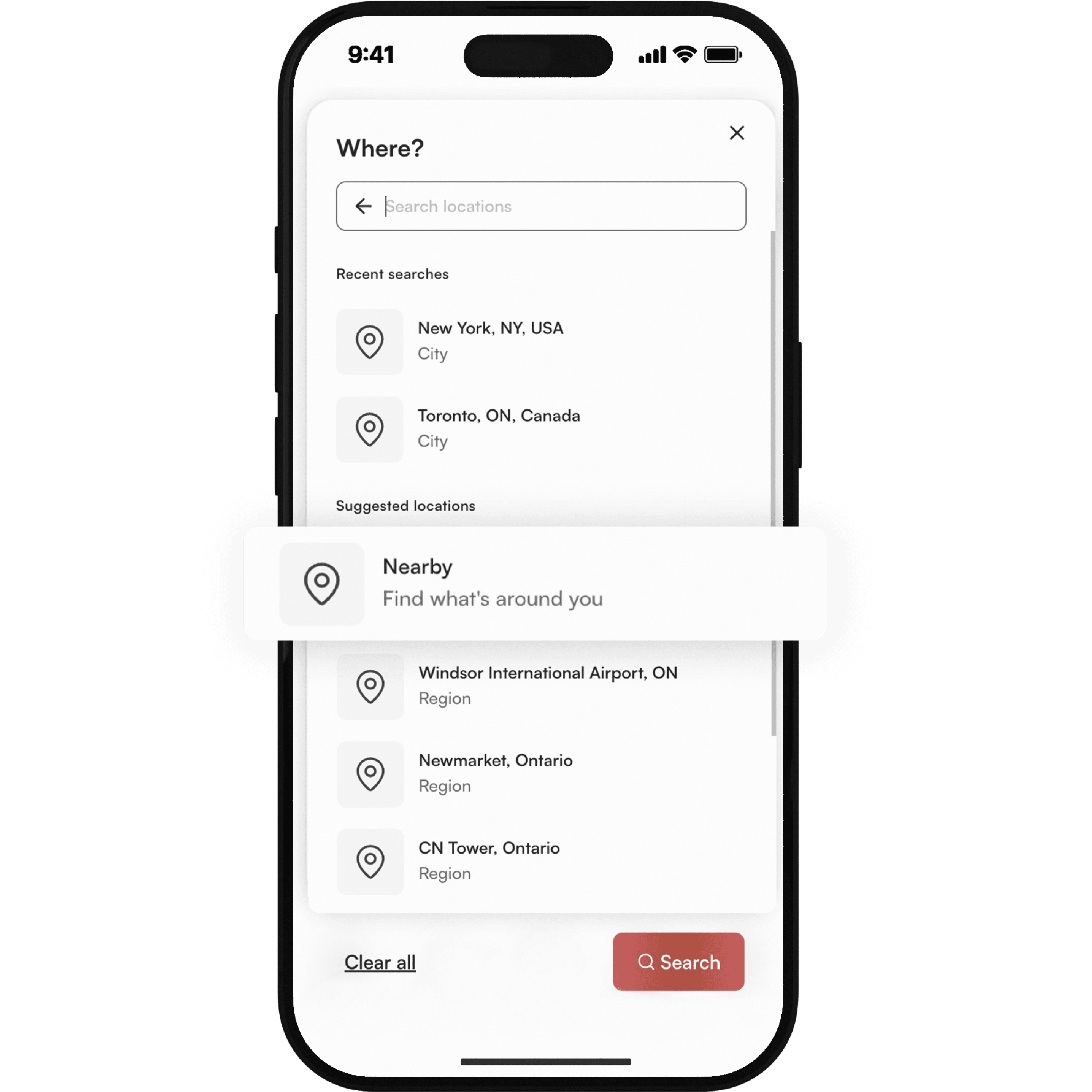 Redesigned search UI preview