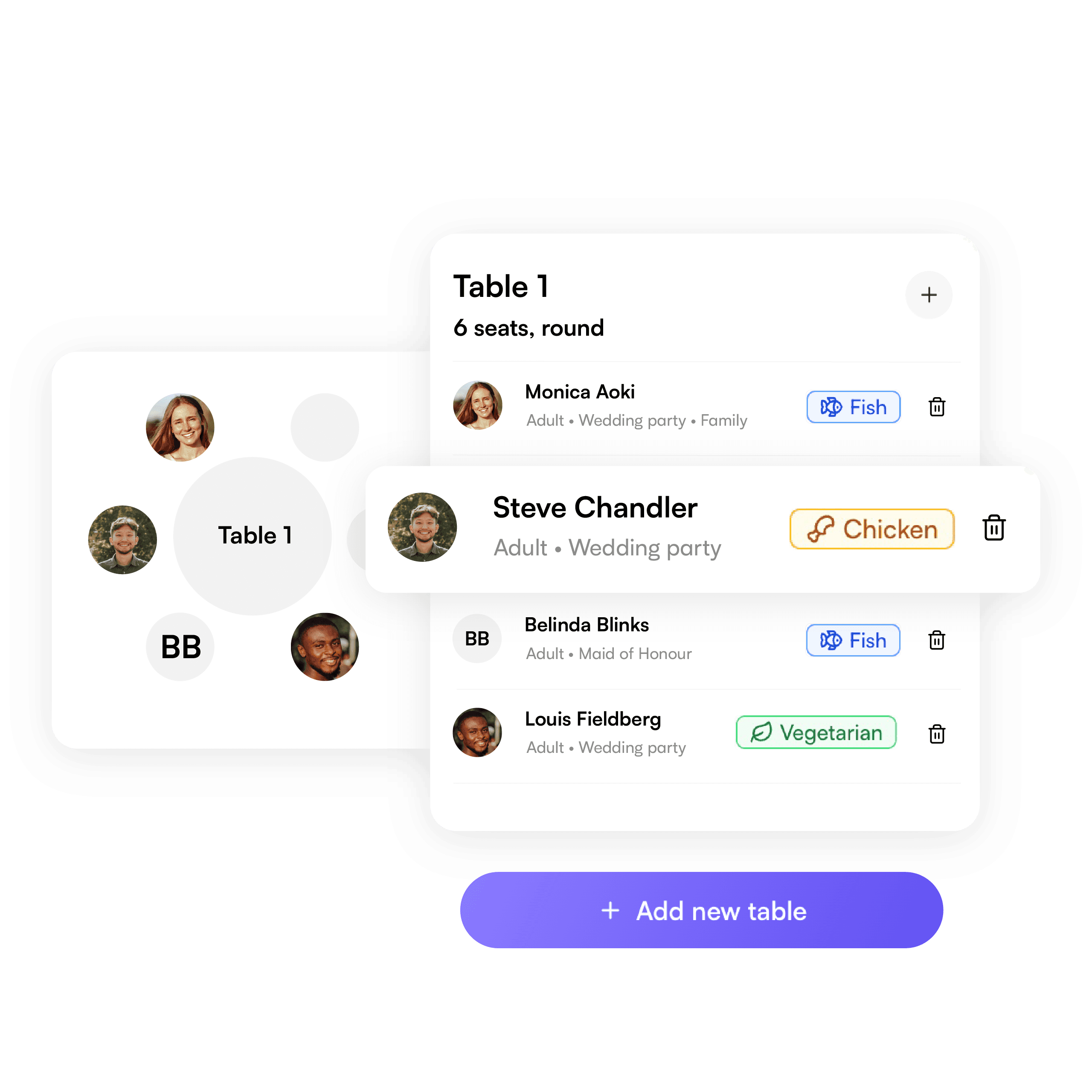 Your Wedding Atlas seating chart workspace interface